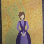 Illustration of woman in purple dress
